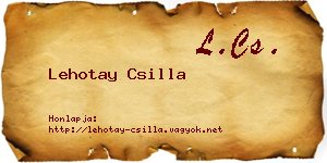 Lehotay Csilla névjegykártya