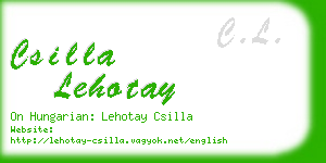 csilla lehotay business card